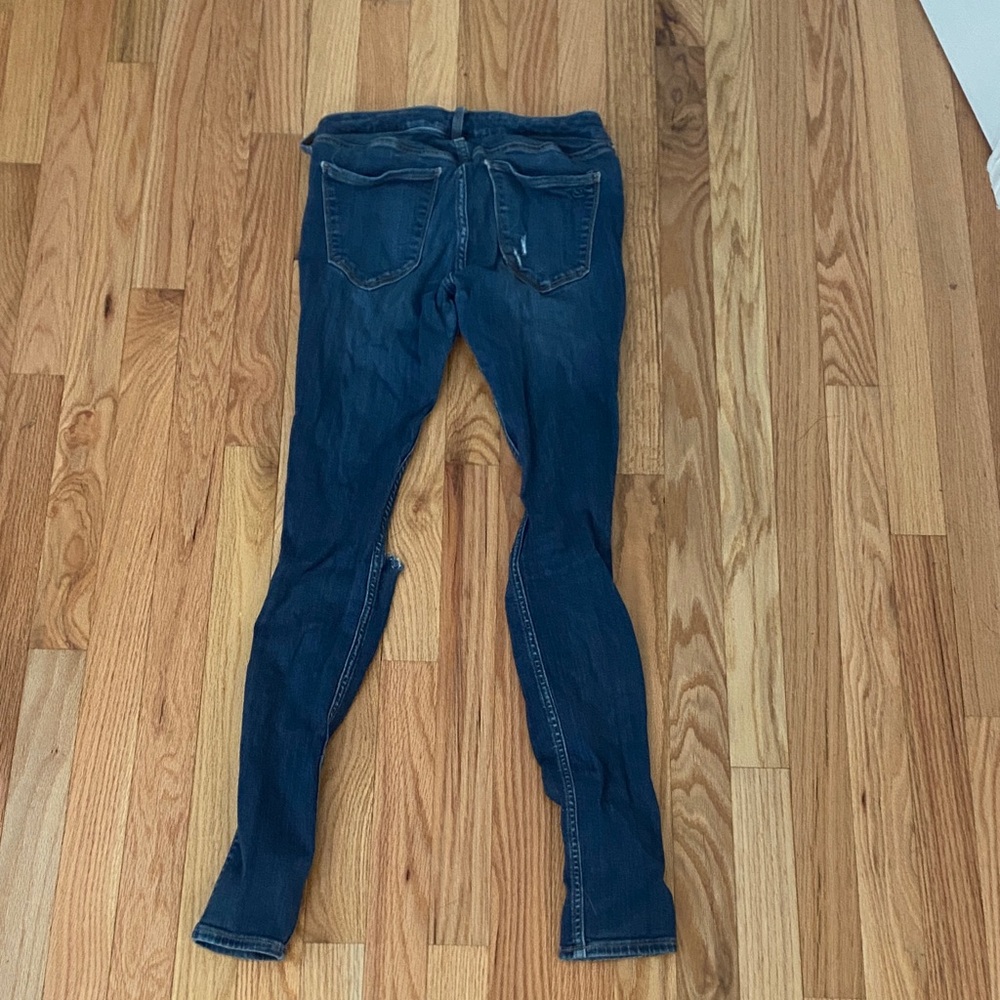 Hollister Dark Blue Distressed Skinny Jeans - Picture 3 of 3
